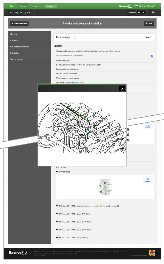 Screenshot repair manuals